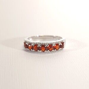 Fire Opal Band Ring Size 6